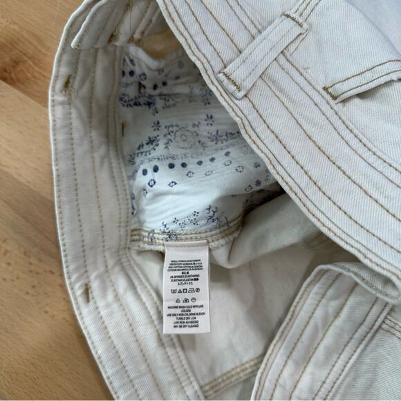 Free People We The Free Lennox Seamed Natural Cream Denim Skirt size 27 - Picture 5 of 6